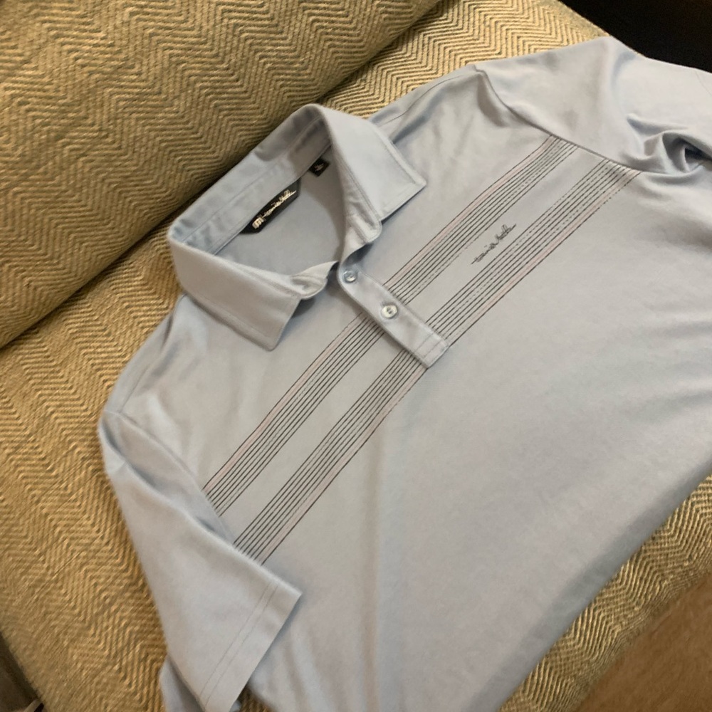 Travis Mathew Sky Blue Polo Shirt